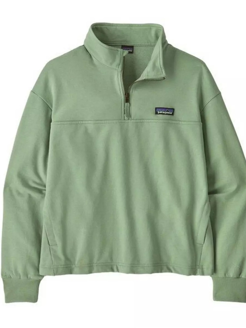 Patagonia Ahnya 1/4 Zip Pullover Large NWT Cozy Organic Cotton Ellwood Green